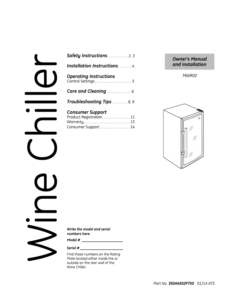 Página 1 del manual Manual de usuario GE MWR02FLSFSC
