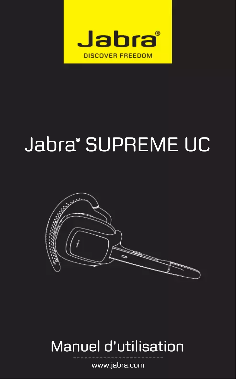 Page n°1 - Manuel utilisateur Jabra Supreme UC