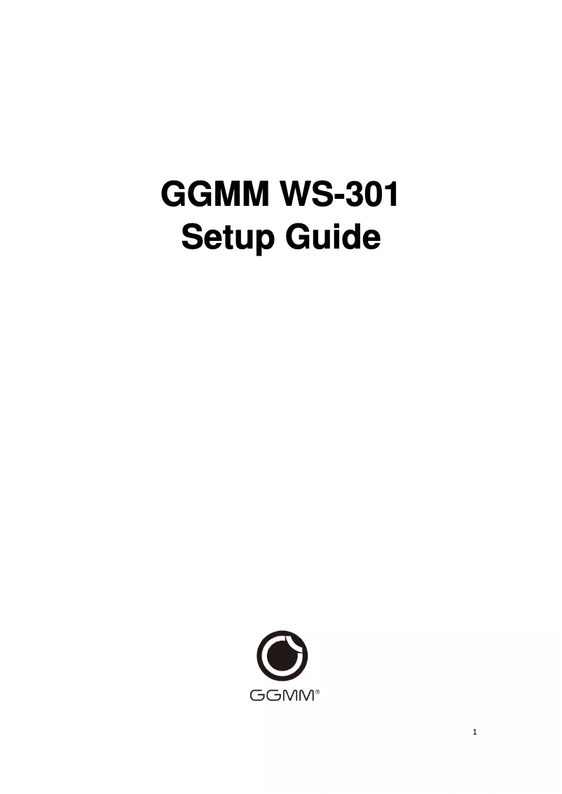 Página 1 del manual Manual de usuario GGMM WS-301