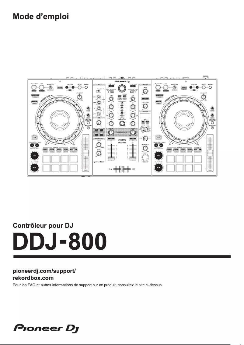 Imagen de la primera página del manual del dispositivo DDJ-800