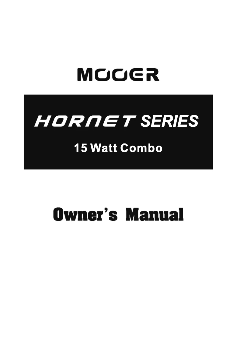 Image de la première page du manuel de l'appareil Hornet