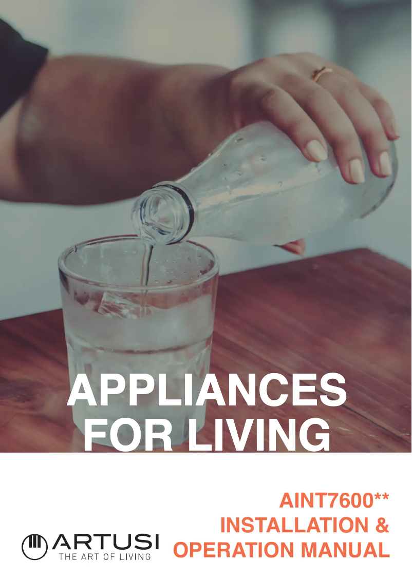 Page 1 de la notice Manuel utilisateur Artusi AINT7600IW