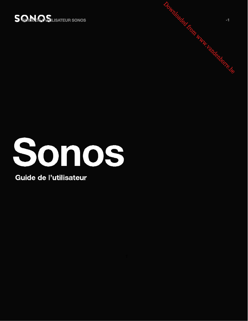 Página 1 del manual Manual de usuario Sonos One SL