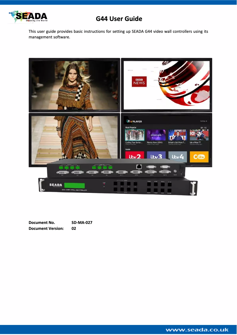 Image de la première page du manuel de l'appareil G44