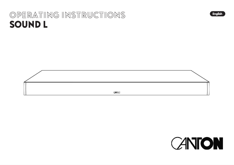 Page 1 de la notice Manuel utilisateur Canton Sound L