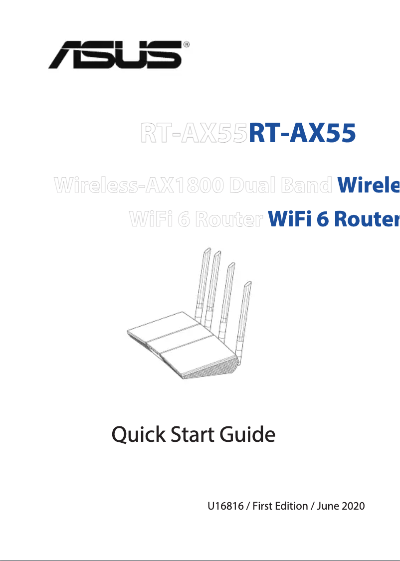 Page n°1 - Manuel utilisateur Asus RT-AX55