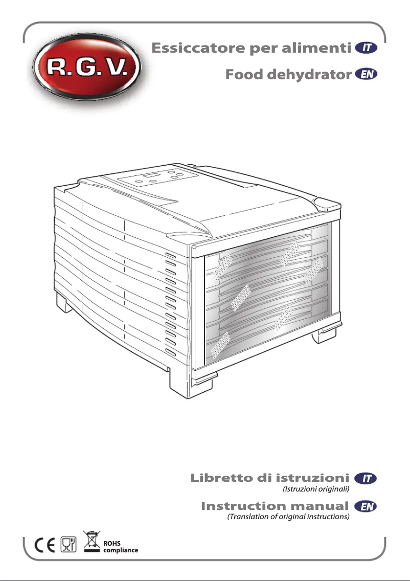 Page 1 de la notice Manuel utilisateur RGV Digital Dried