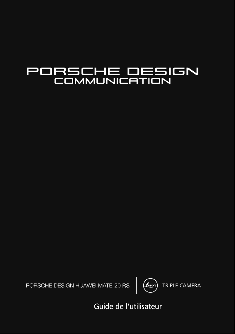 Image de la première page du manuel de l'appareil Mate 20 RS Porsche Design