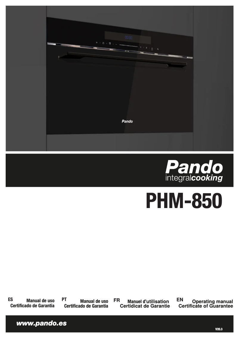 Page 1 de la notice Manuel utilisateur Pando PHM-850