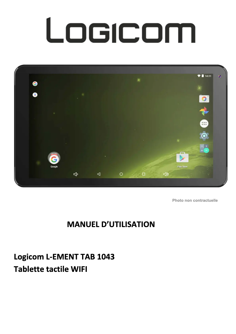 Image de la première page du manuel de l'appareil L-ement Tab 1043
