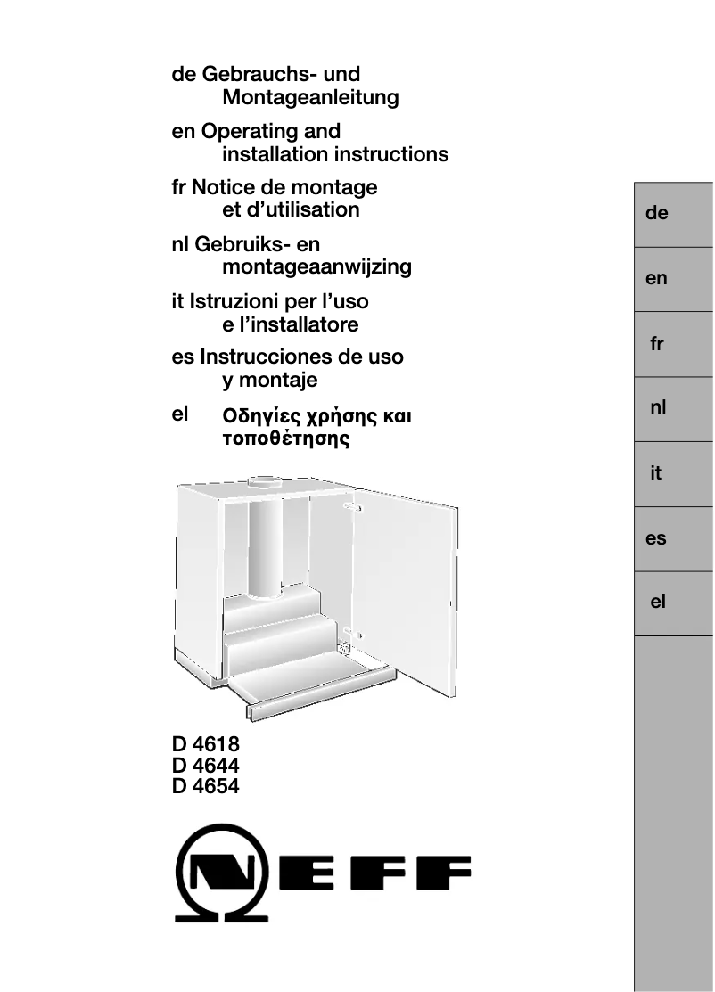 Page n°1 - Manuel utilisateur Neff D4618X0