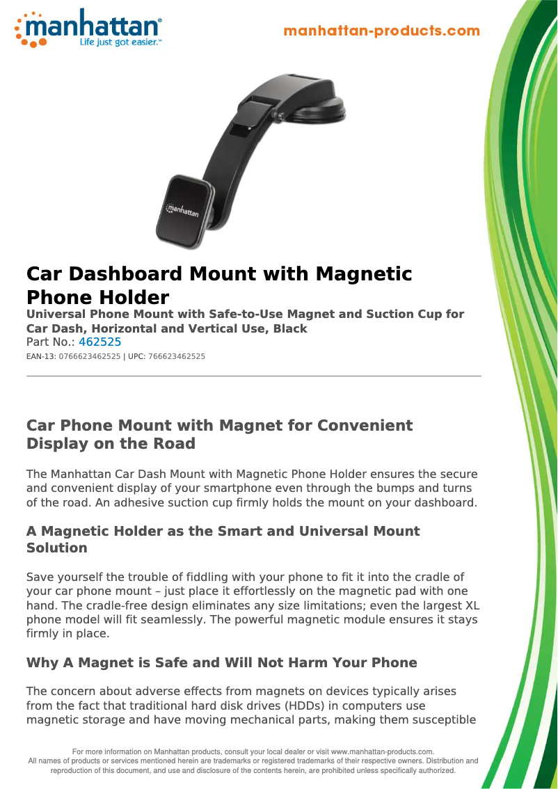 Page 1 de la notice Manuel utilisateur Manhattan 462525