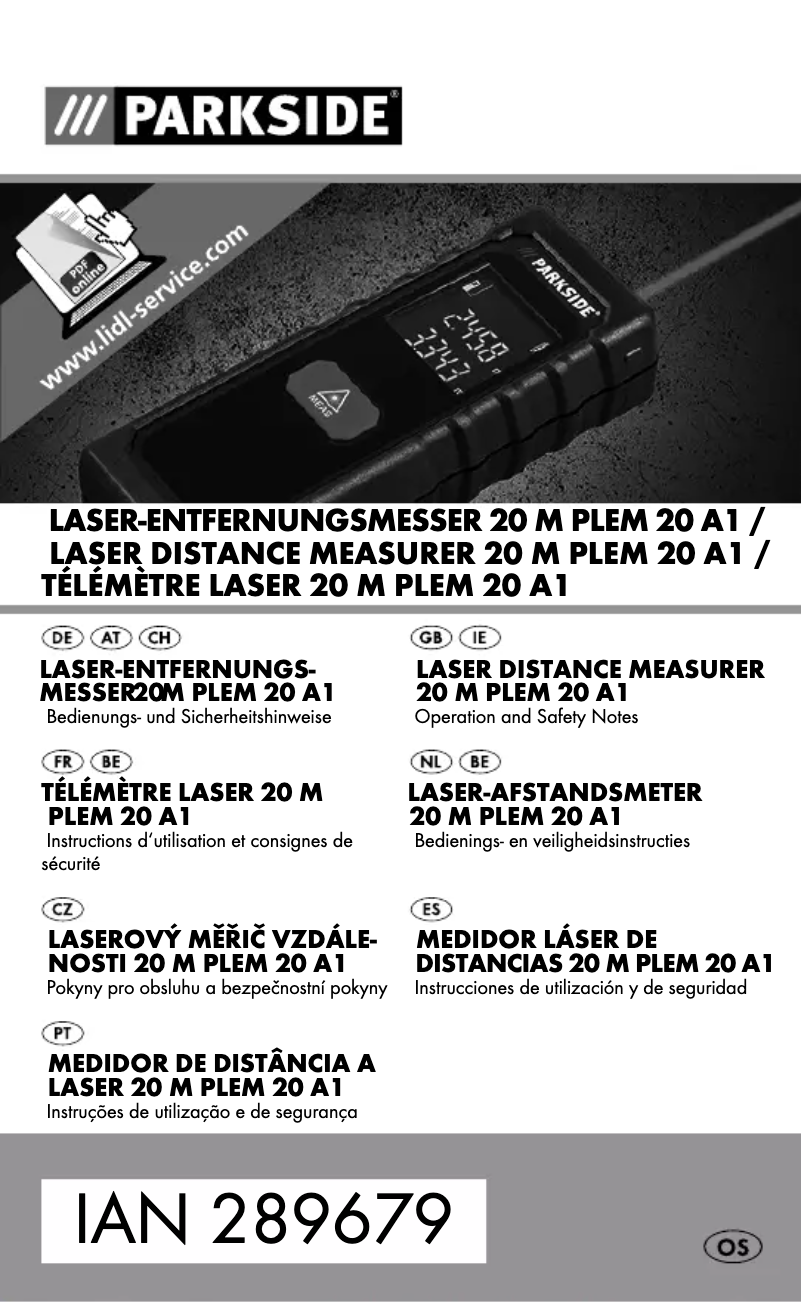 Página 1 del manual Manual de usuario Parkside PLEM 20 A1