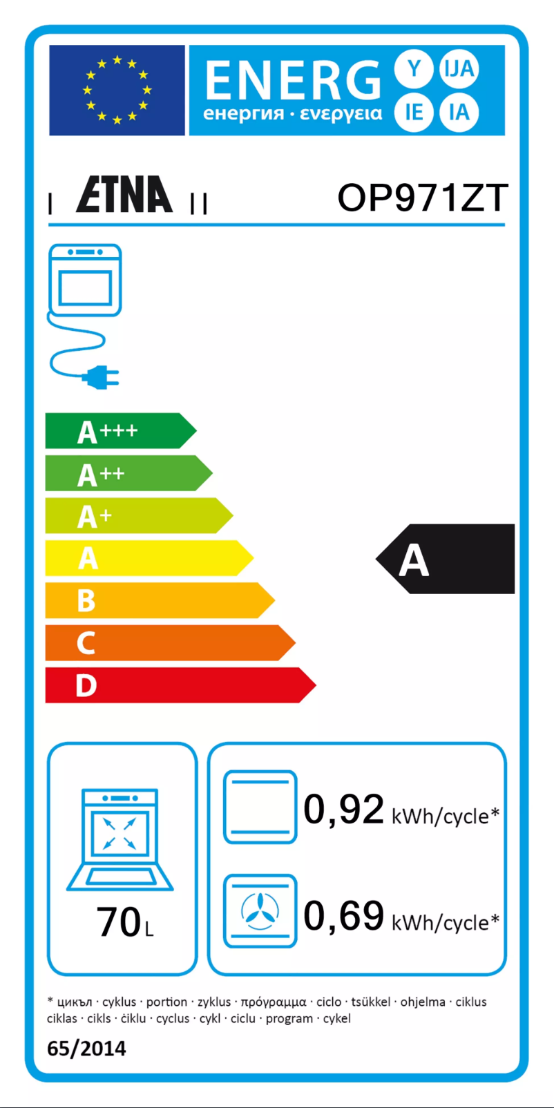 Image de la première page du manuel de l'appareil OP971ZT