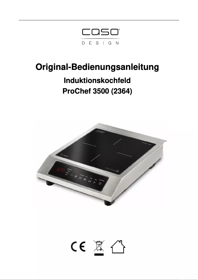 Page 1 de la notice Manuel utilisateur Caso ProChef 3500