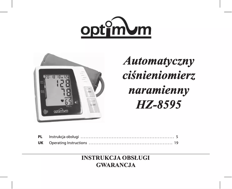 Page 1 de la notice Manuel utilisateur Optimum HZ-8595