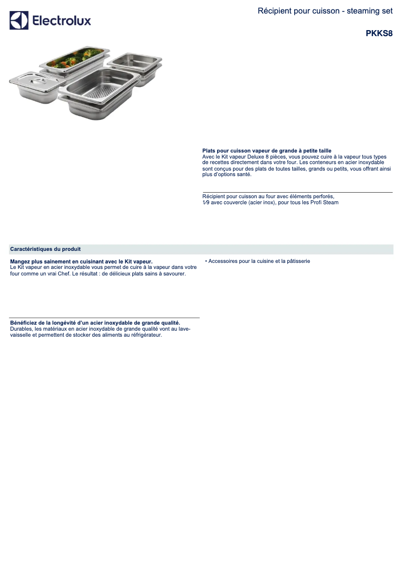 Image de la première page du manuel de l'appareil PKKS8