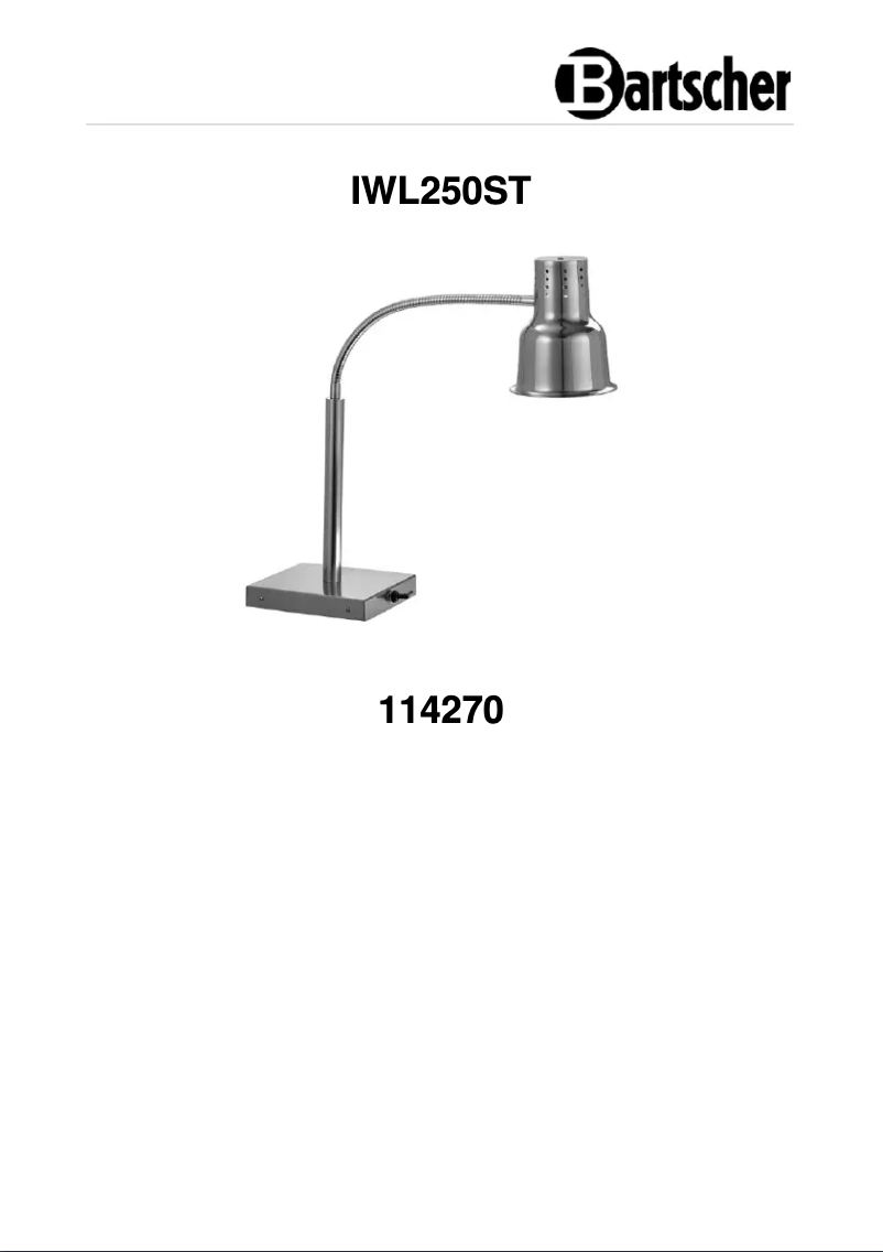 Page n°1 - Manuel utilisateur Bartscher IWL250ST
