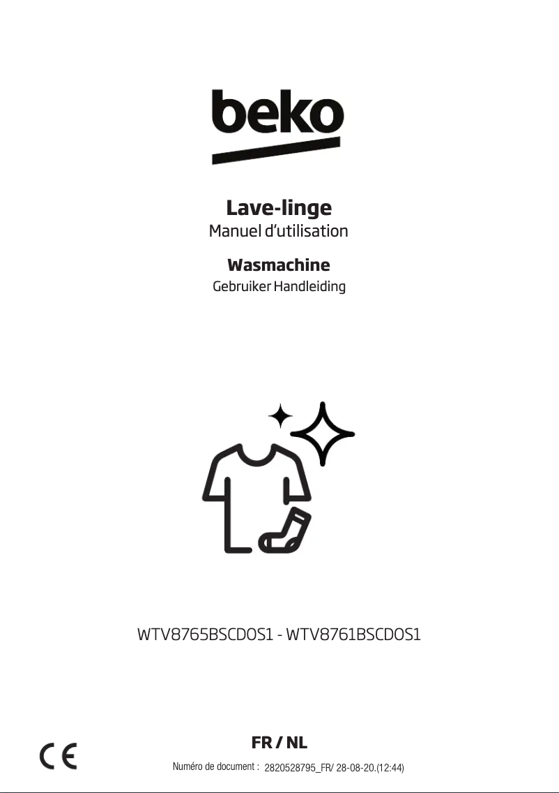 Image de la première page du manuel de l'appareil WTV8765BSCDOS1