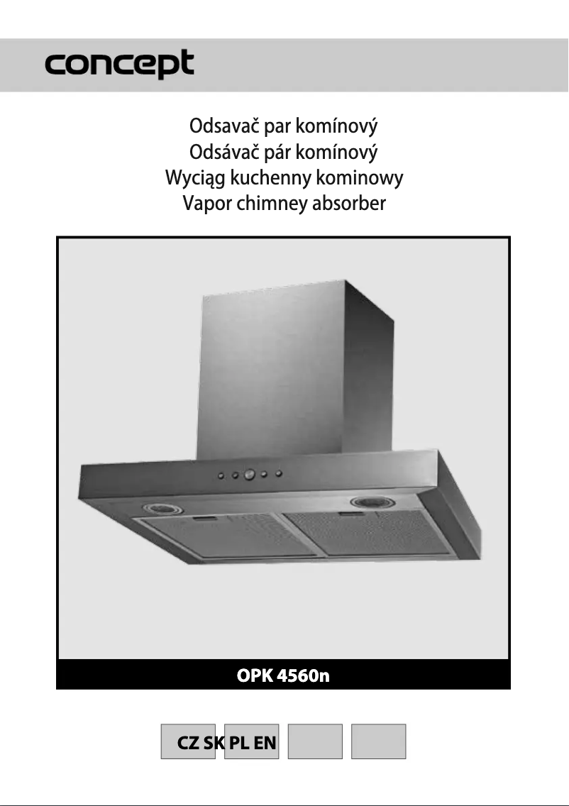 Page 1 de la notice Manuel utilisateur Concept OPK4560