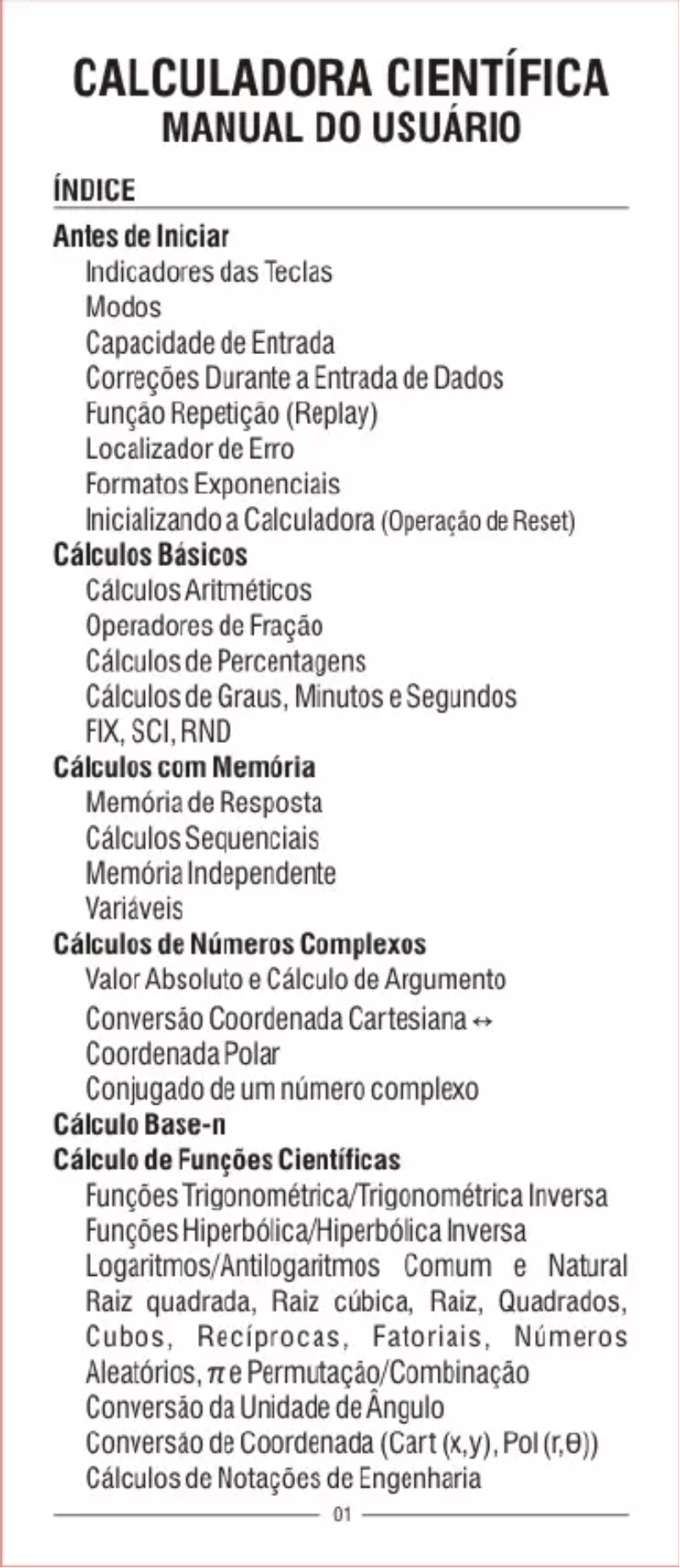 Page n°1 - Manuel utilisateur Procalc SC365