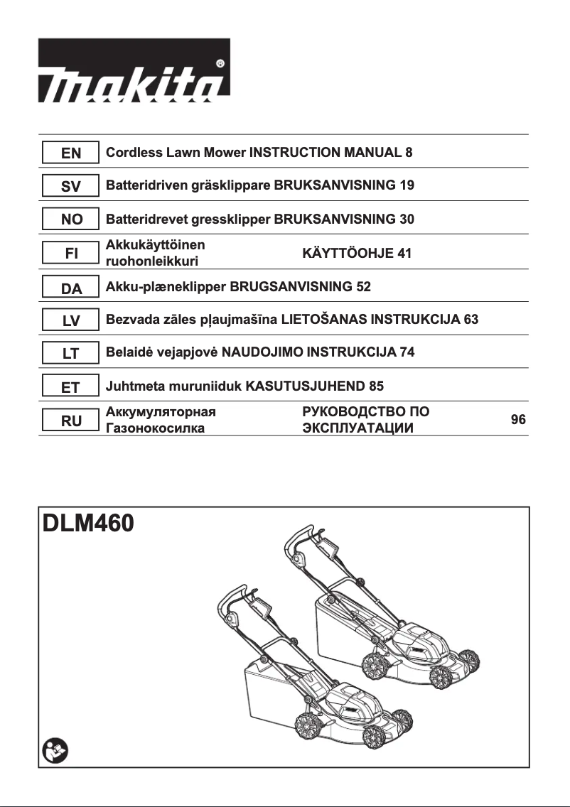 Page n°1 - Manuel utilisateur Makita DLM460