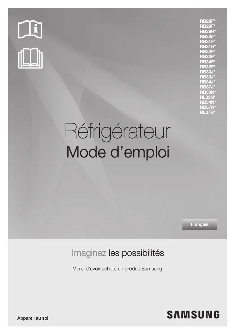 Image de la première page du manuel de l'appareil RB30J3611SA