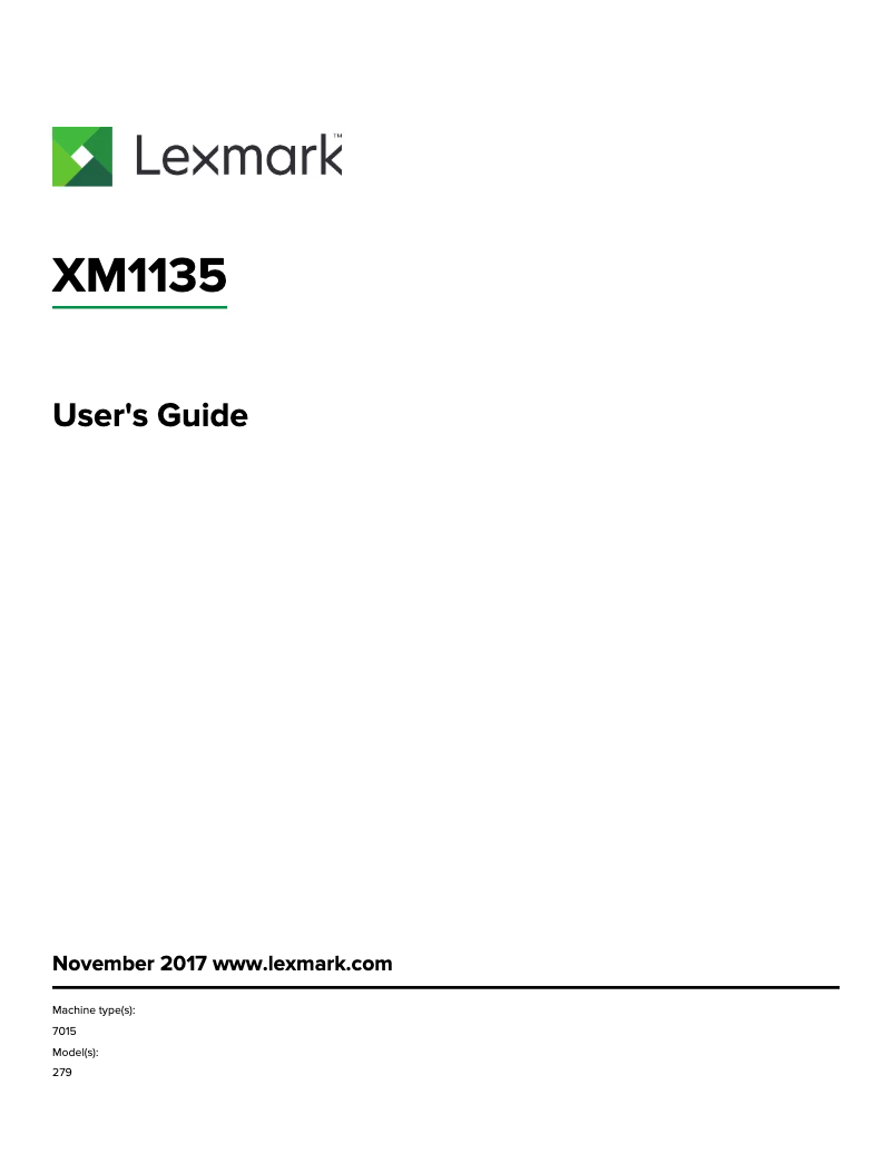 Image de la première page du manuel de l'appareil XM1135