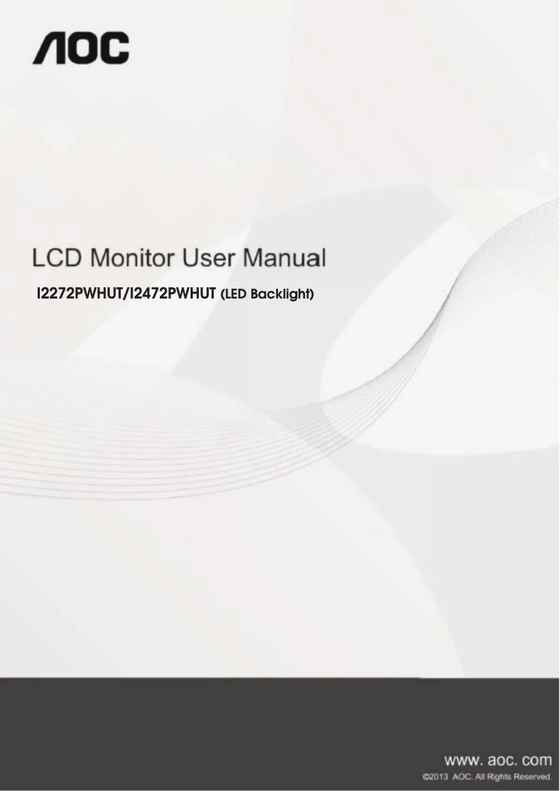 Page n°1 - Manuel utilisateur AOC I2272PWHUT