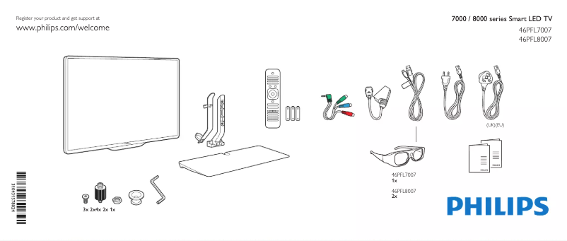 Image de la première page du manuel de l'appareil 46PFL8007K