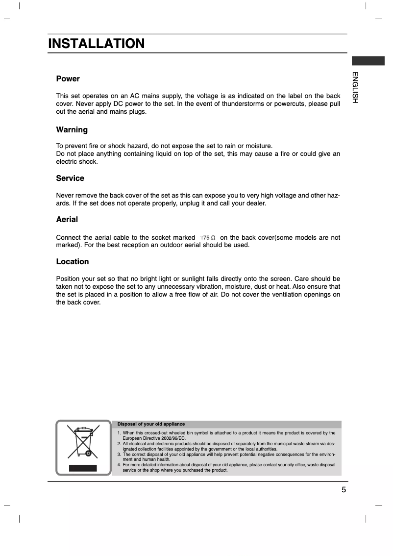 Page n°1 - Manuel utilisateur LG 21FB5RLX