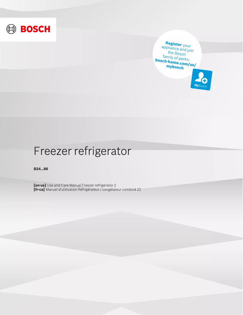 Página 1 del manual Manual de uso y mantenimiento Bosch B24CB80ESS