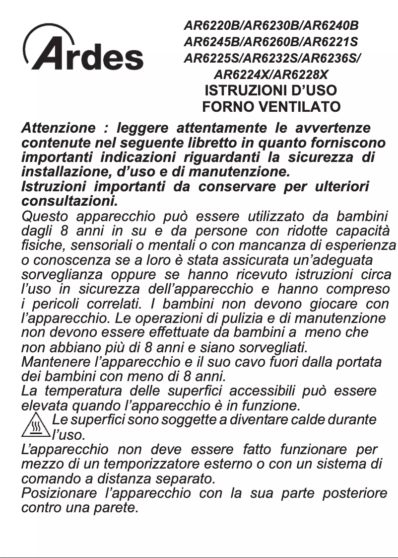 Imagen de la primera página del manual del dispositivo AR6220B