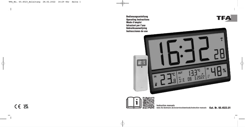 Página 1 del manual Manual de usuario TFA 60.4523.01