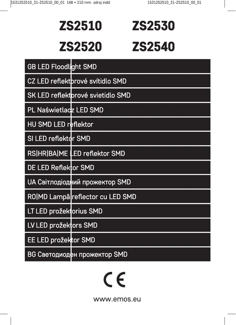 Page 1 de la notice Manuel utilisateur Emos ILIO ZS2540