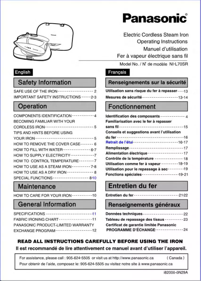 Image de la première page du manuel de l'appareil NI-L70SR