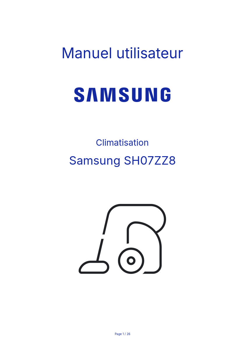 Image de la première page du manuel de l'appareil SH07ZZ8
