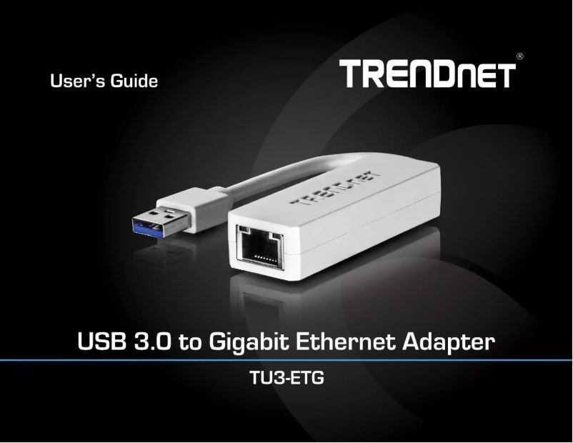 Image de la première page du manuel de l'appareil TU3-ETG