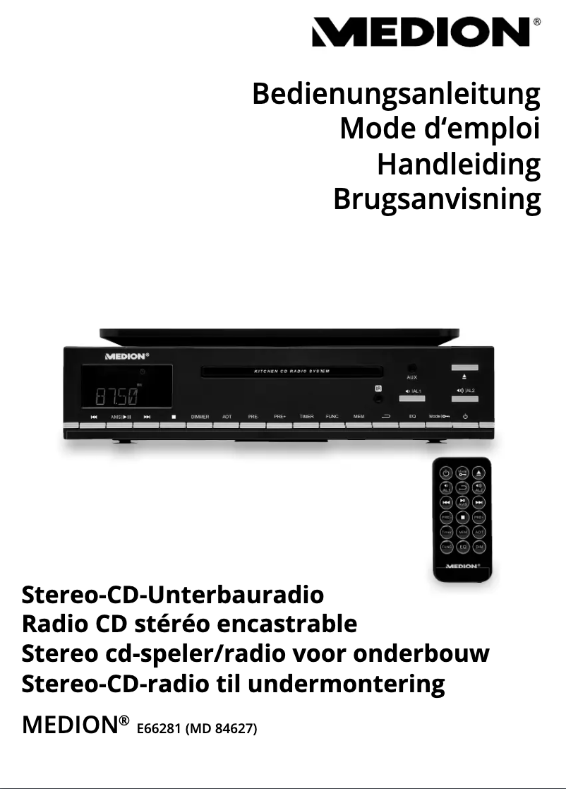 Página 1 del manual Manual de usuario Medion LIFE E66281 MD 84627