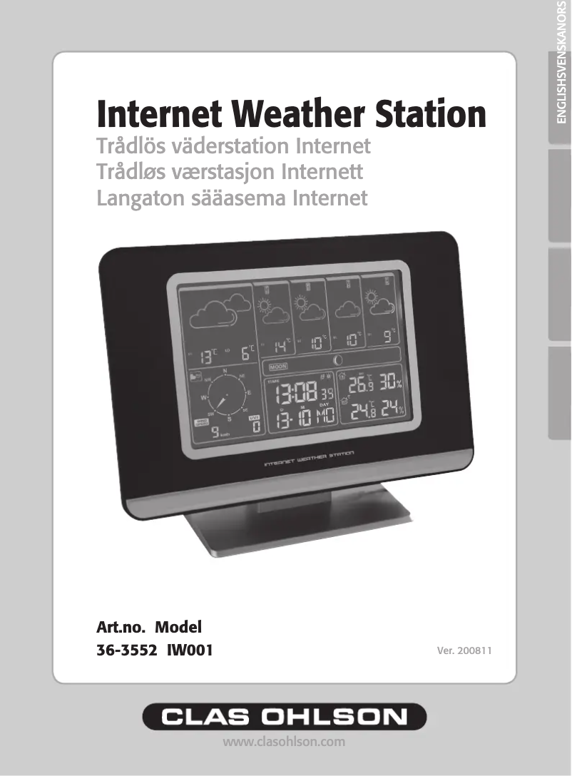 Page 1 de la notice Manuel utilisateur Clas Ohlson IW001