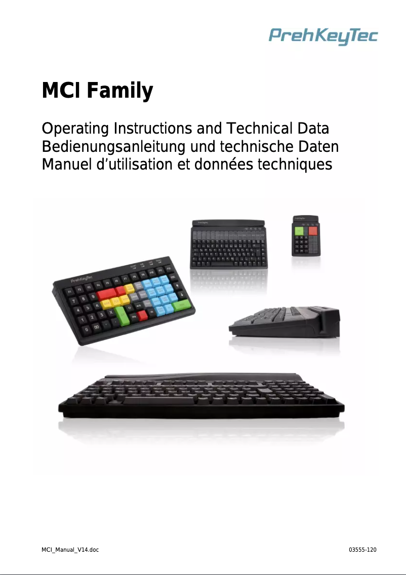 Página 1 del manual Manual de usuario PrehKeyTec MCI 128