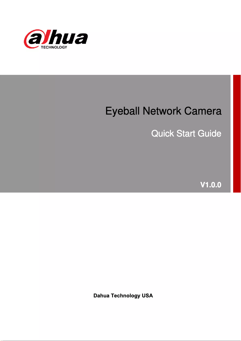 Page n°1 - Guide de démarrage rapide Dahua Technology N43BJ62