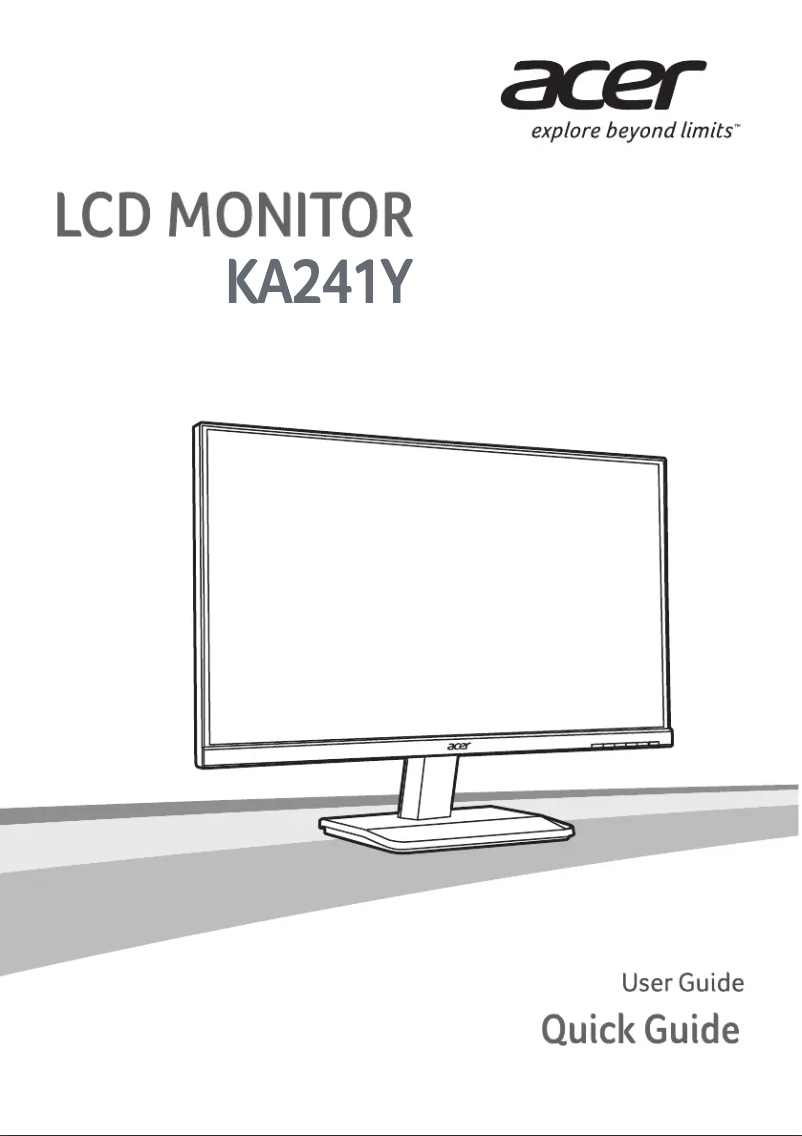 Page n°1 - Manuel utilisateur Acer KA241Y
