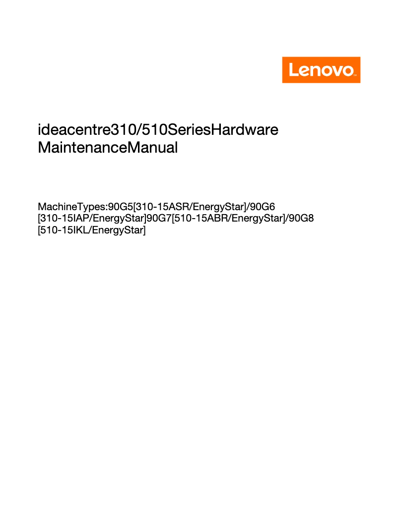 Page n°1 - Manuel utilisateur Lenovo IdeaCentre 510A