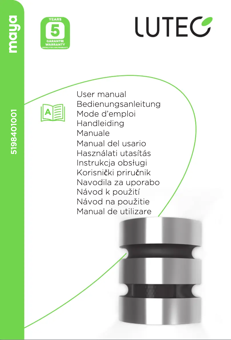 Page n°1 - Manuel utilisateur Lutec Maya