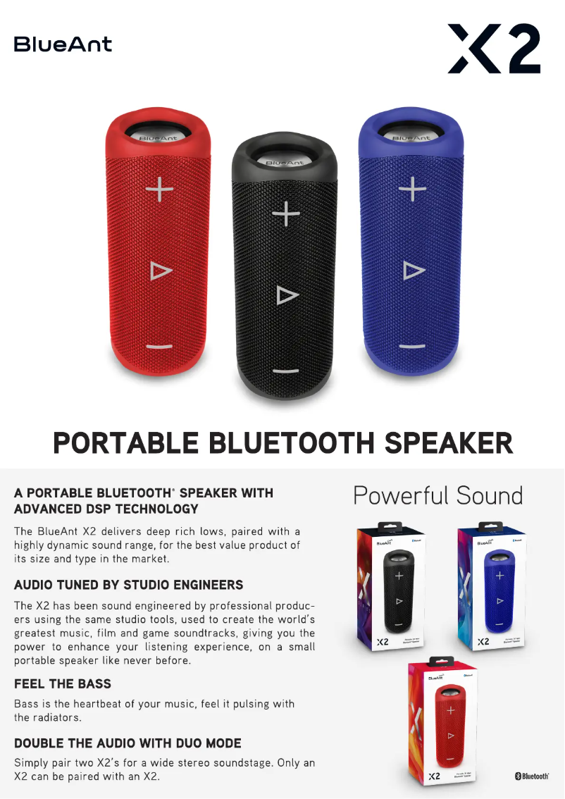 Page n°1 - Manuel utilisateur BlueAnt X2