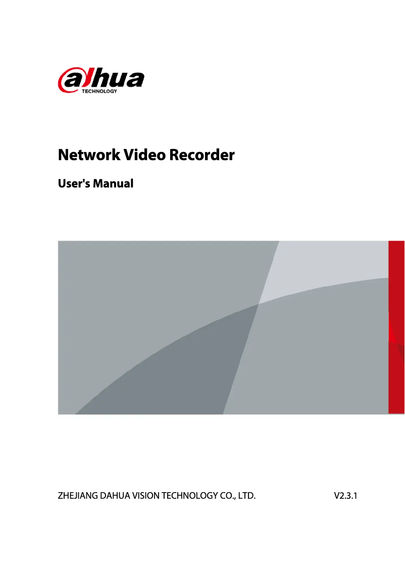 Page n°1 - Manuel utilisateur Dahua Technology NVR5816-16P-4KS2E