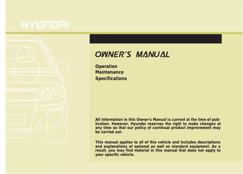 Page 1 de la notice Manuel utilisateur Hyundai Santa Fe (2015)