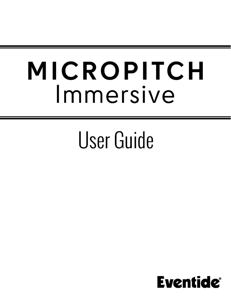 Image de la première page du manuel de l'appareil MicroPitch