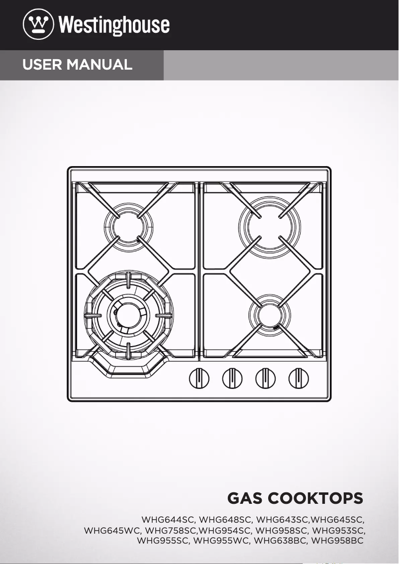 Image de la première page du manuel de l'appareil WHG958BC